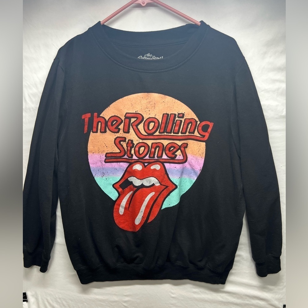 The Rolling Stones Graphic Sweatshirt Black Women's Size Xl